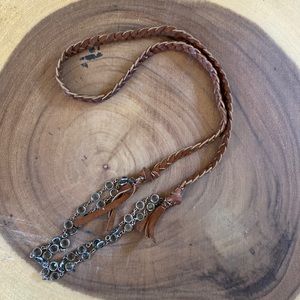 Beautiful leather braided necklace
